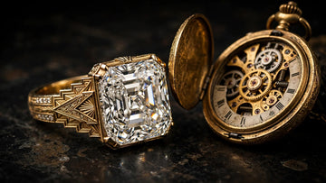 Asscher cut engagement ring