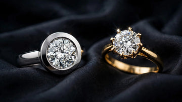 Bezel and prong settings compared