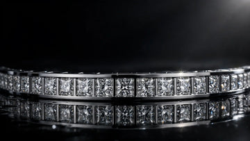 Channel set wedding band