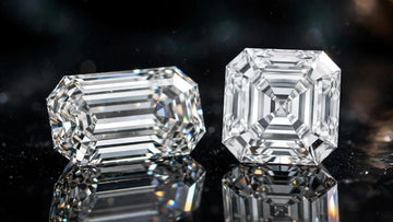 Emerald cut and Asscher cut diamonds