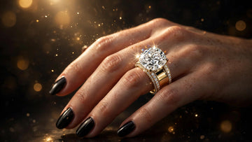 Bold engagement ring for large hands
