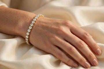 Diamond and moissanite tennis bracelets