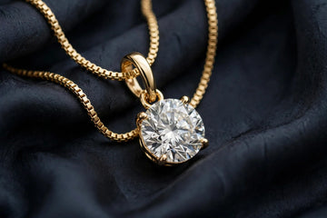 Diamond pendant necklace on a chain