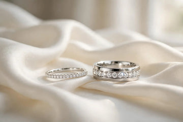 Lab grown diamond wedding bands