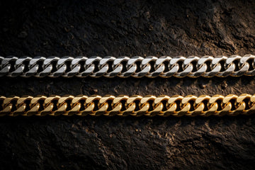 Sterling silver and solid gold hip hop chains