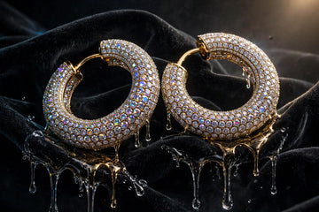 Hip hop iced earrings