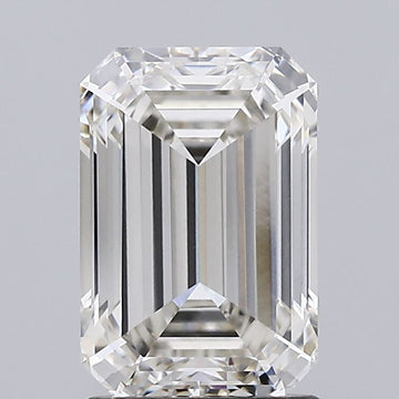 2.10 carat emerald cut lab grown diamond, I color, VVS2 clarity