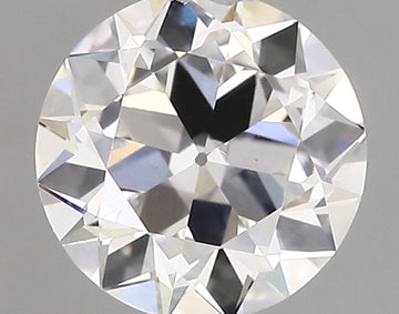 1.00 carat European cut lab grown diamond, D color, VVS2 clarity