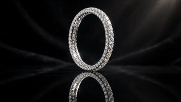 Lab grown diamond bangle bracelet
