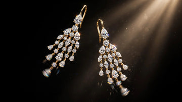 Elegant lab grown diamond drop earrings