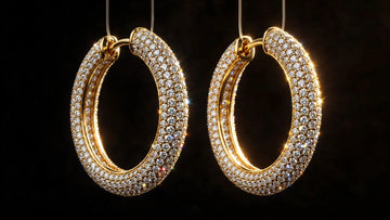 Lab grown diamond hoop earrings