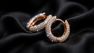Lab grown diamond huggie earrings