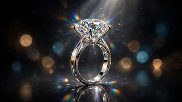 Moissanite engagement ring