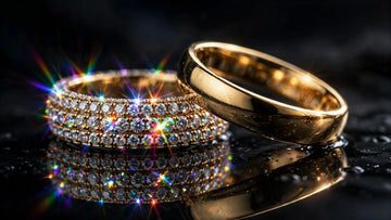Moissanite wedding band