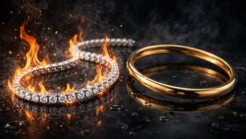 Tennis bracelet and bangle