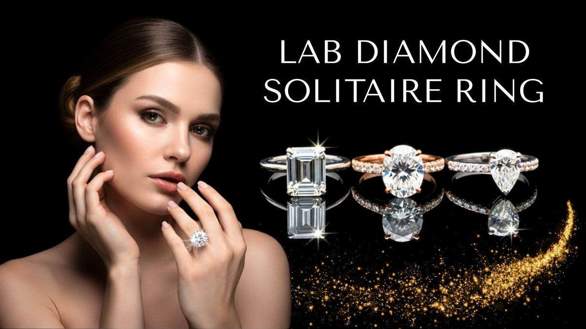Lab grown diamond solitaire rings