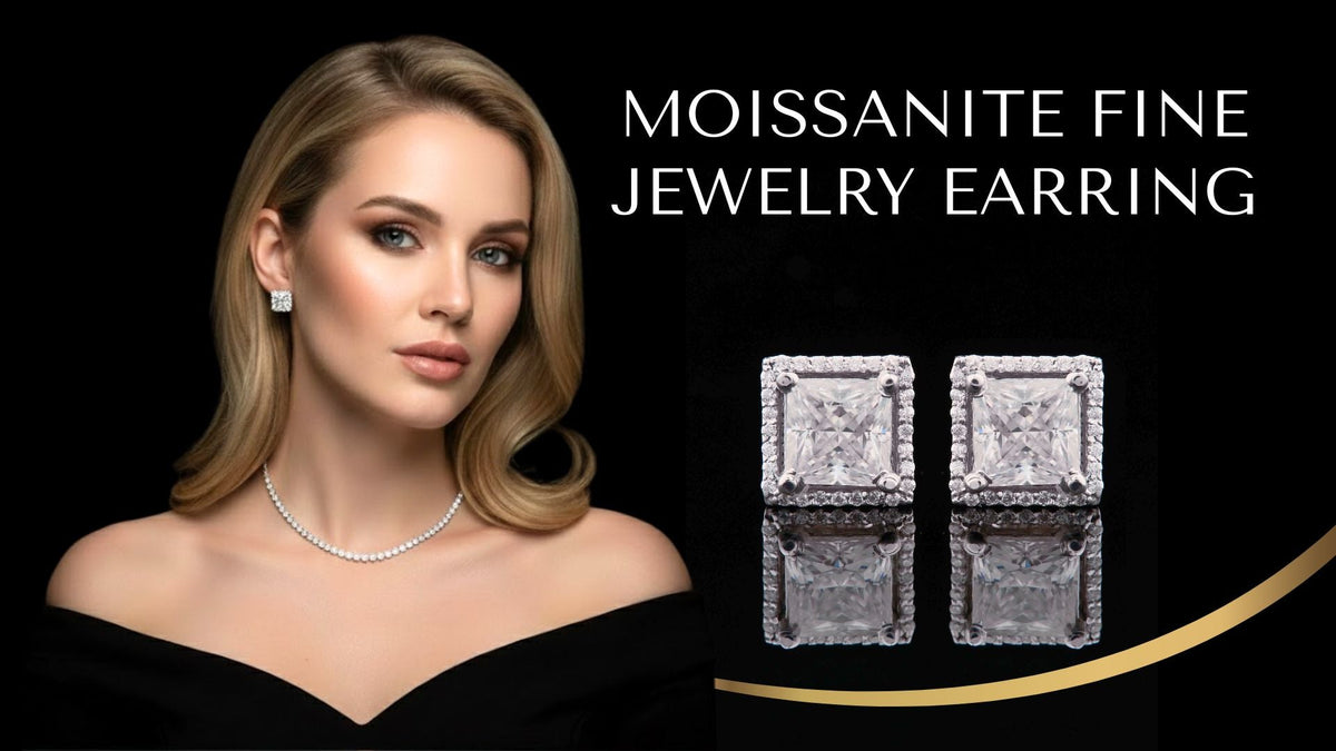 Moissanite stud earrings