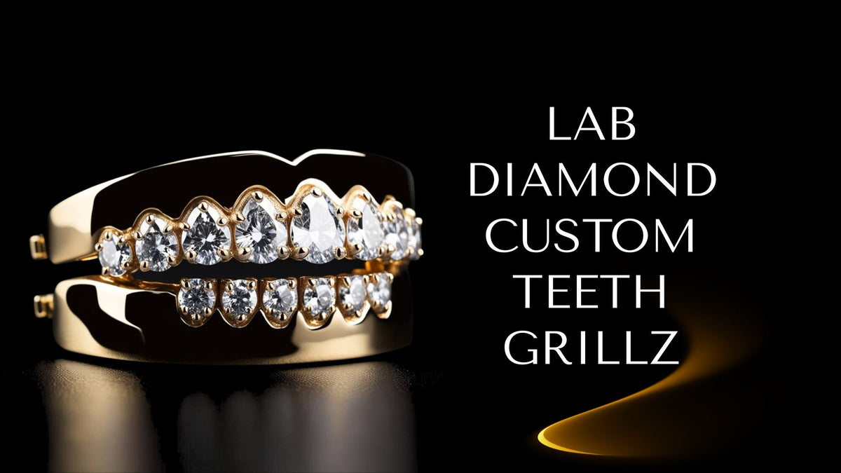 Custom lab grown diamond teeth grillz