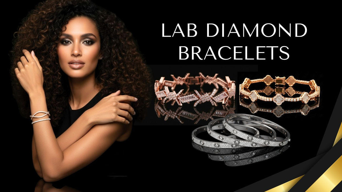 Iced out lab grown diamond hip hop bracelets