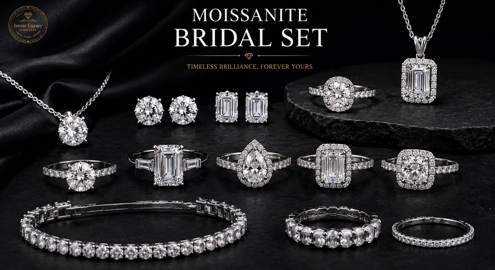 Moissanite Bridal Set