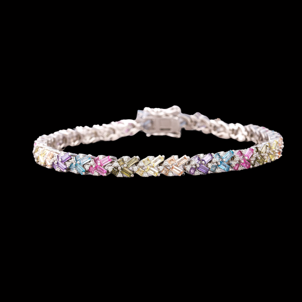 Natural Rainbow Sapphire Bracelet