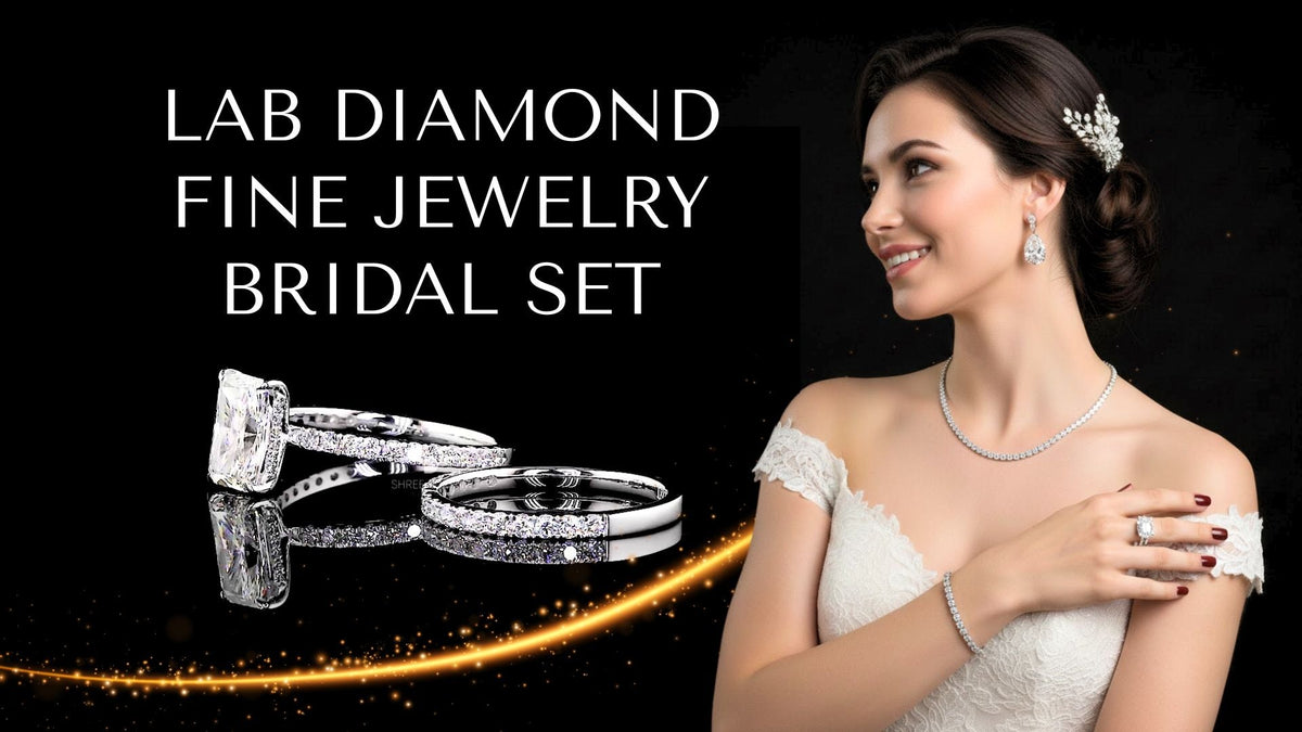 Lab grown diamond bridal ring sets