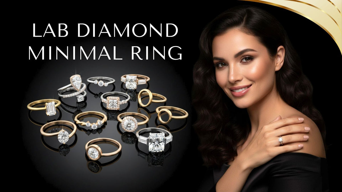 Minimalist lab grown diamond rings