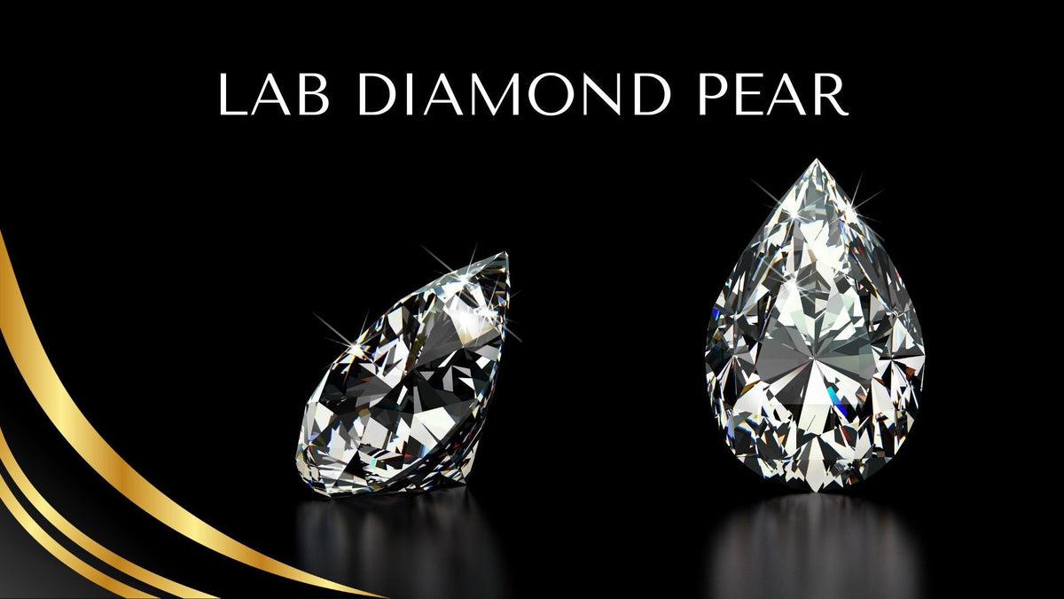 Pear cut lab grown diamonds