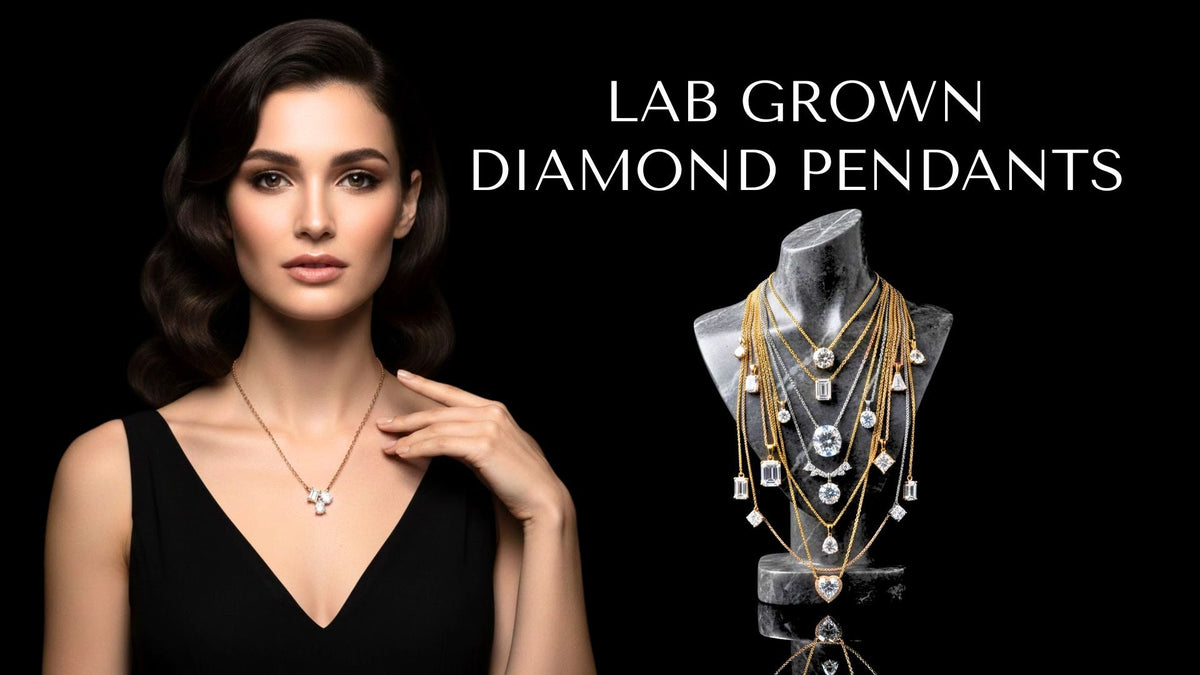 Lab grown diamond pendants