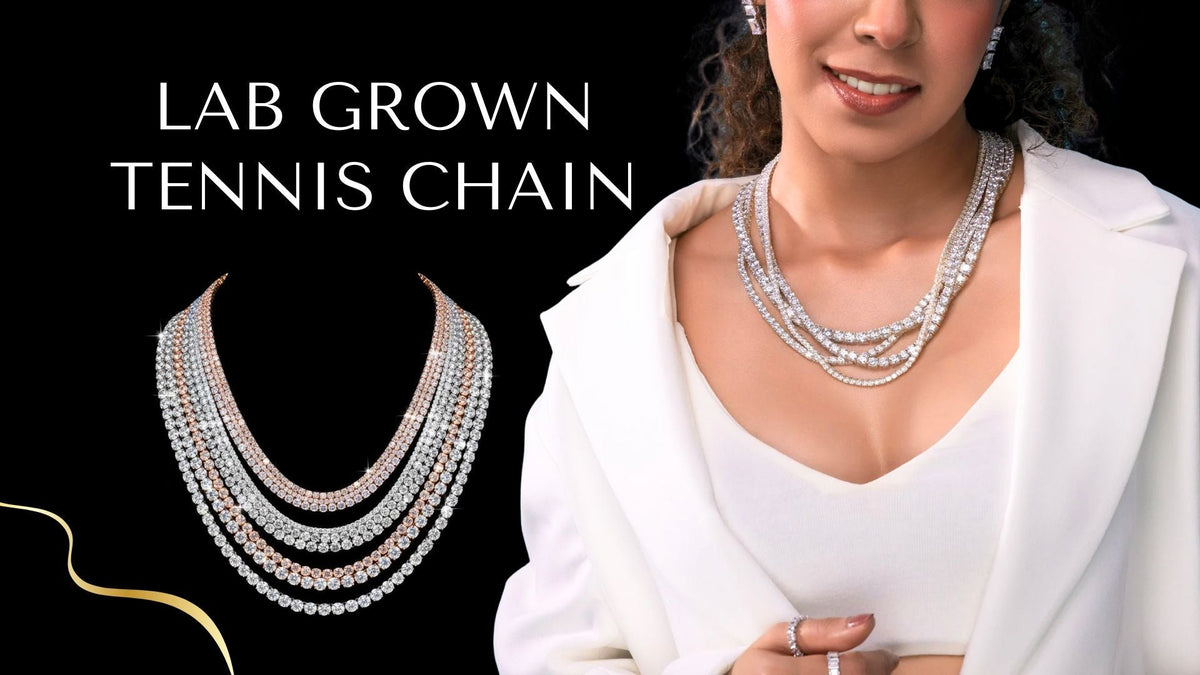 Lab grown diamond tennis chain
