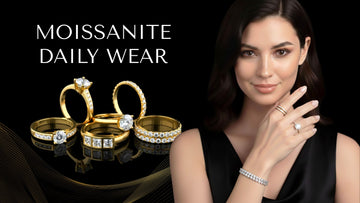 Moissanite Daily Wear Ring, Durable Diamond Alternative Ring, Everyday Moissanite Jewelry, Affordable Stackable Ring, Moissanite Band for Daily Use