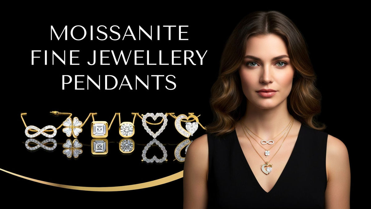 Moissanite pendant necklaces