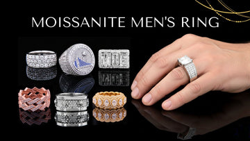 Moissanite Men's Ring, Men's Diamond Alternative Ring, Men's Wedding Band Moissanite, Men's Fine Jewelry, Affordable Moissanite Ring