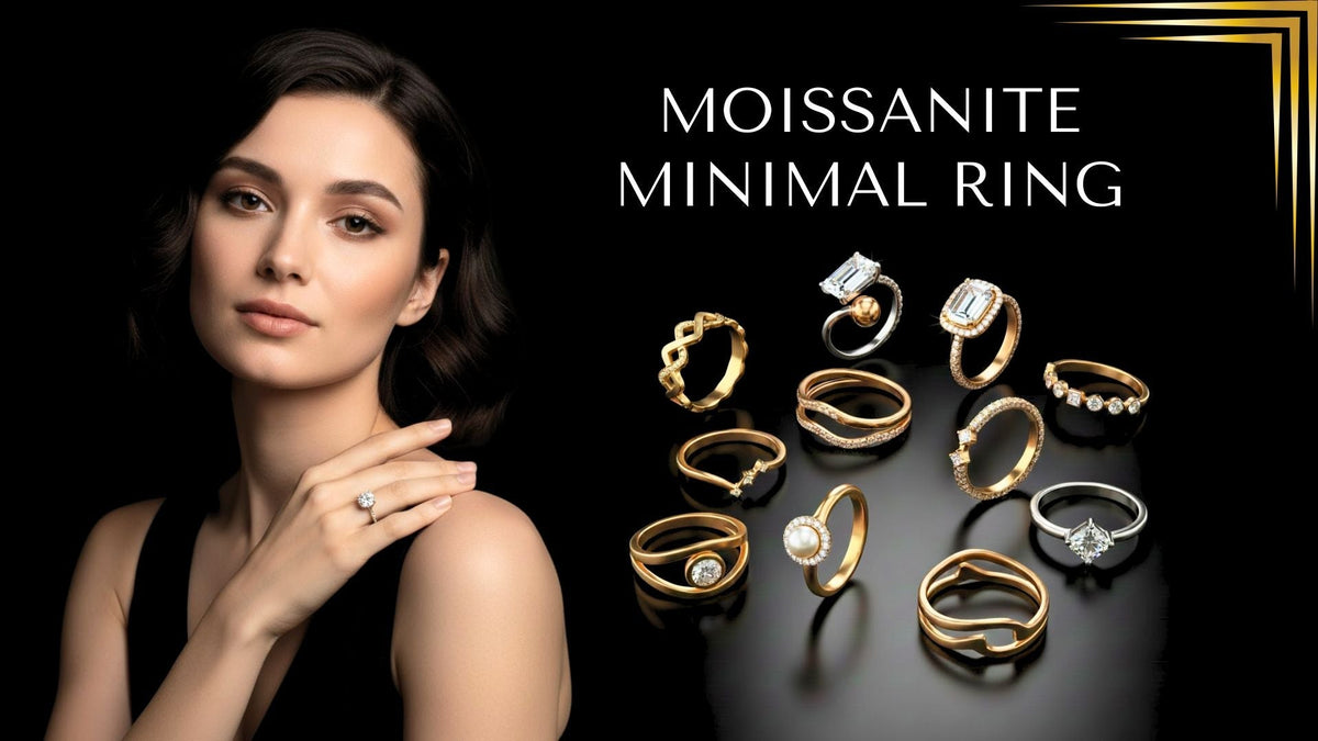 Minimalist moissanite rings