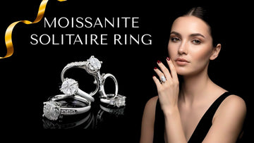 Moissanite Solitaire Ring, Solitaire Engagement Ring Diamond Alternative, Classic Moissanite Solitaire, Affordable Solitaire Ring, Moissanite Single Stone Ring