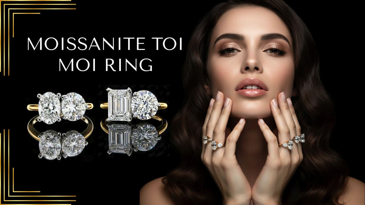 Toi et moi moissanite rings