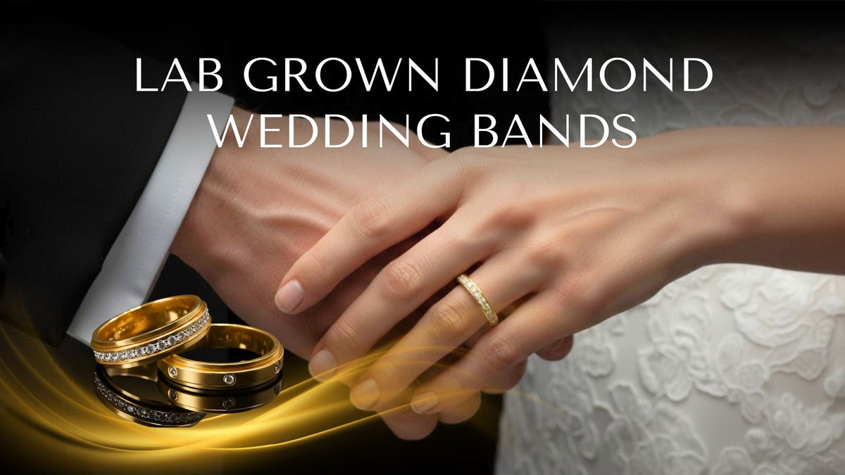 Lab grown diamond wedding bands