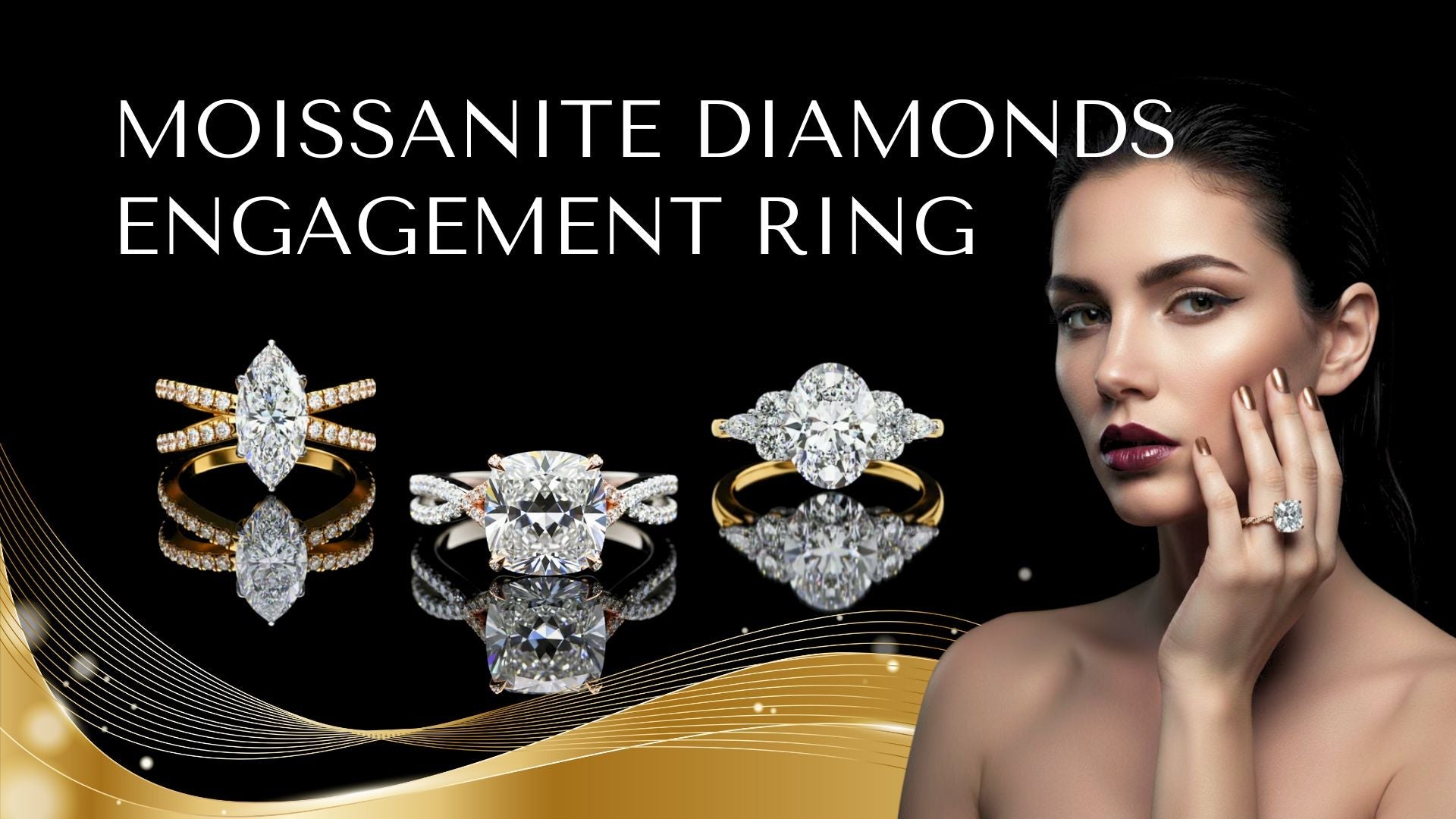 Moissanite Diamonds Engagement Ring