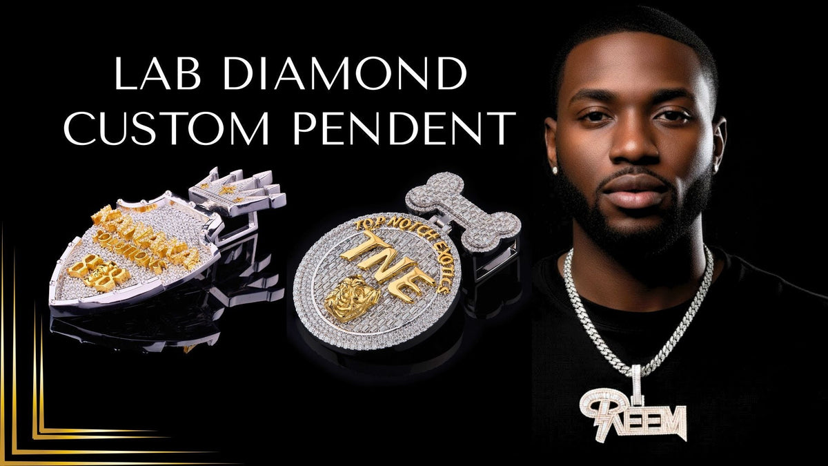 Custom lab grown diamond hip hop pendants