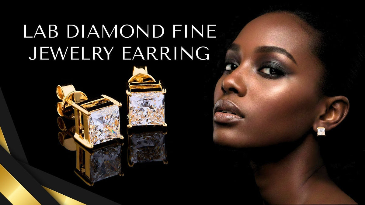 Lab grown diamond earrings