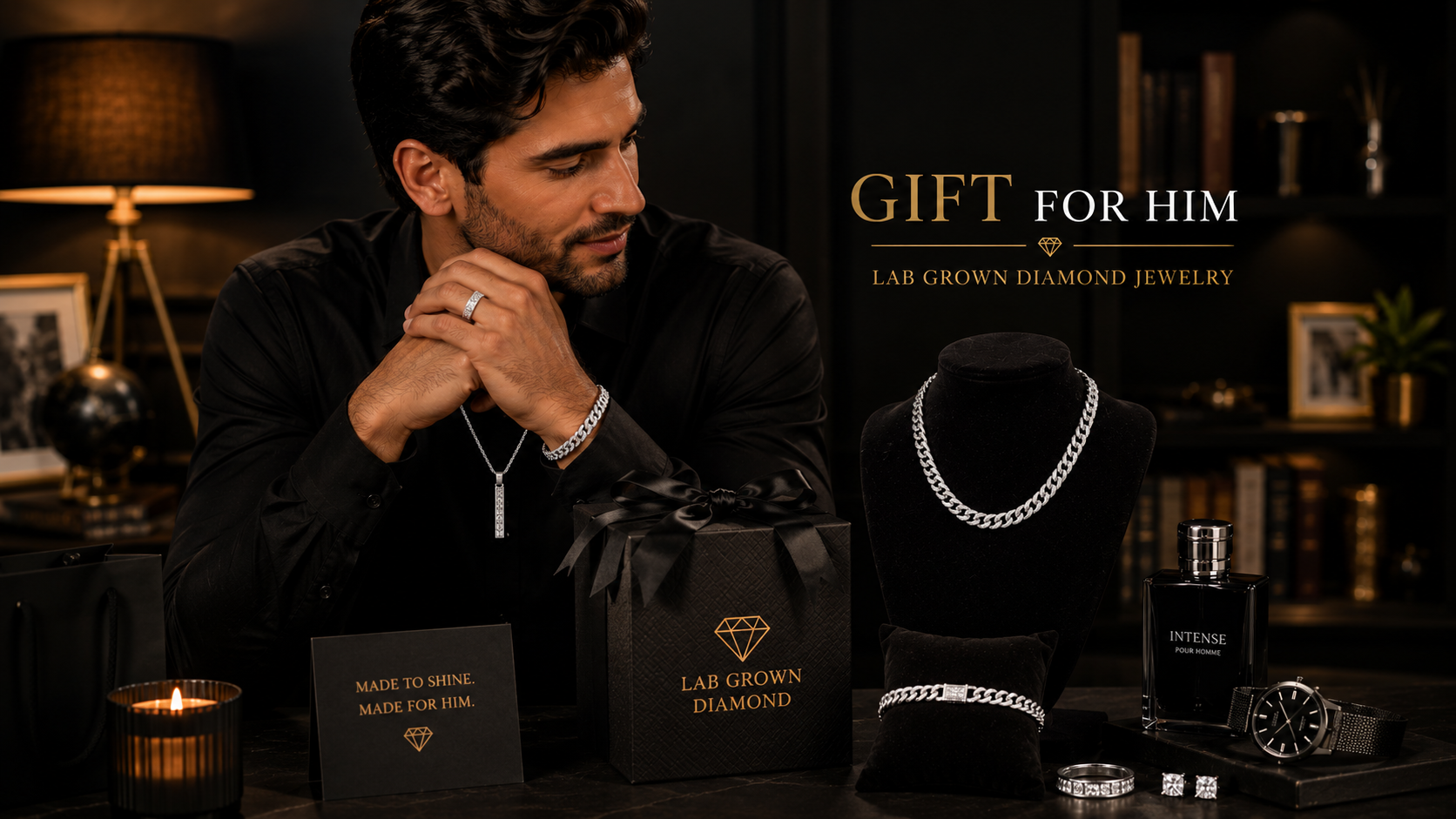 Gifts for Him Moissanite