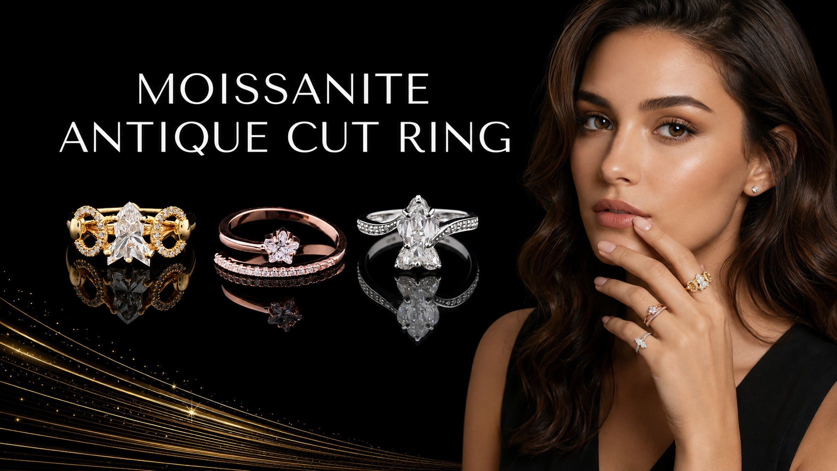 Moissanite Antique Cut Ring