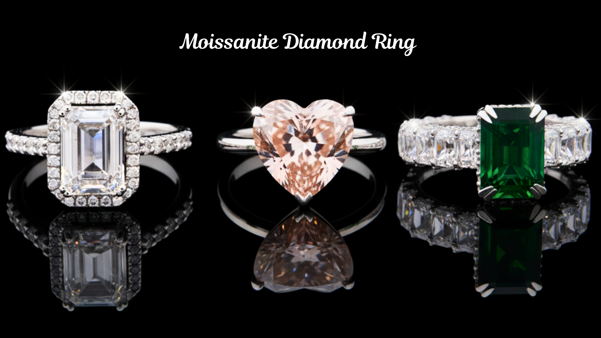 All Moissanite Diamond Ring