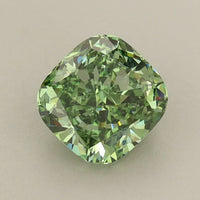 Beautiful 1.17 CT Cushion Shape Fancy Vivid Green Color VVS1 Clarity Moissanite Diamond For Open Skies