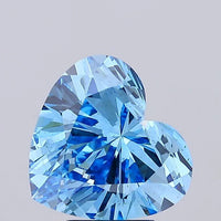 Excellent Of 3.51 CT Heart Shape Fancy Vivid Blue Color VS2 Clarity Lab Grown Diamond For New Song