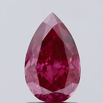 Custom Luxury 1.59 CT Pear Shape Fancy  Deep Pink Color VS1 Clarity Lab Grown Diamond For Nowhere Else