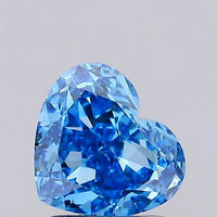 Minimalist Of 1.27 CT Heart Shape Fancy Vivid Blue Color VS2 Clarity Moissanite Diamond For In Between
