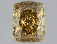 Premium 2.21 CT Cushion Shape Fancy Intense Brown Yellow Color VS2 Clarity Lab Grown Diamond For That Day