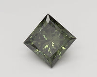 Premium 1.43 CT Princess Shape Fancy Vivid Green Color VVS2 Clarity Lab Grown Diamond For Warm Dusk
