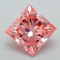 Fantastic Fancy Vivid Pink Color 1.46 CT VS2 Clarity Princess Shape Lab grown Diamond For Wedding Ring